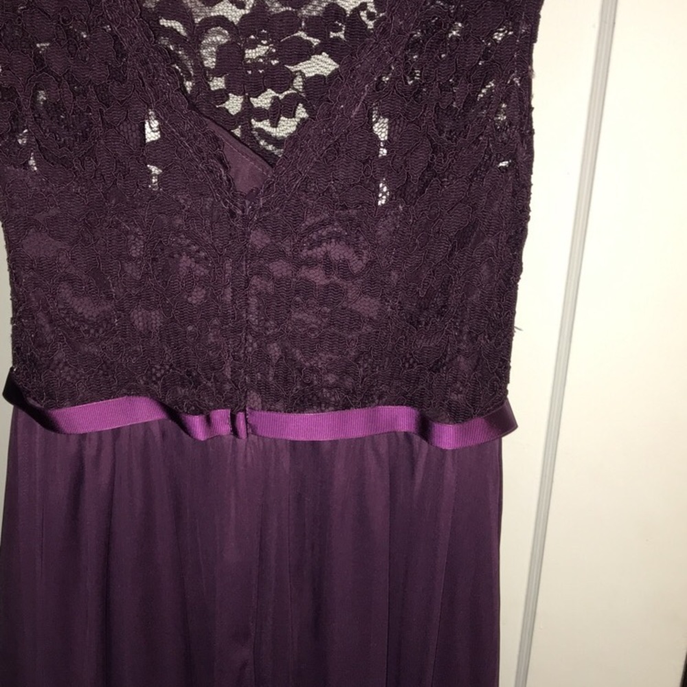 Purple lace bridesmaid dress